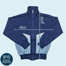 Lade das Bild in den Galerie-Viewer, Athlet Sportswear Trainingsjacke 70er/80er Made in West Germany, blau, S/M
