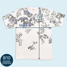 Lade das Bild in den Galerie-Viewer, Reebok T-Shirt "abstrakt" 90er, grau, M
