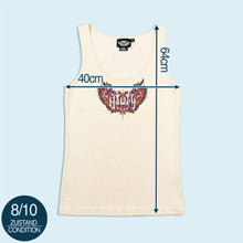 Lade das Bild in den Galerie-Viewer, Harley Davidson Tank Top "Strasssteine" 00er Made in Mexico, beige, M/L Damen
