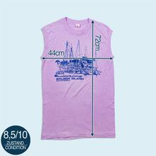 Lade das Bild in den Galerie-Viewer, Ched Tank Top "Balboa Island California 80er/90er single stitch Made in the USA, lila, L schmal
