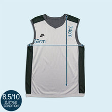 Lade das Bild in den Galerie-Viewer, Nike Wendetrikot "Dri Fit" 00er, weiß/grau/schwarz, L/XL
