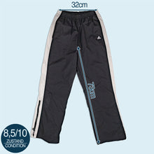 Lade das Bild in den Galerie-Viewer, Adidas Trainingshose "wide leg" 2001 Made in the Phillipines, schwarz/weiß, S/M
