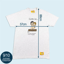 Lade das Bild in den Galerie-Viewer, Liebe ist T-Shirt "...sich ohne Grund in den Arm nehmen" 1999, grau, XXL schmal
