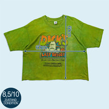Lade das Bild in den Galerie-Viewer, Fruit of the Loom T-Shirt "Dicks last resort cropped" 90er Made in the USA single stitch, grün eingefärbt, L/XL breit
