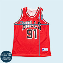 Lade das Bild in den Galerie-Viewer, Champion Trikot "Chicago Bulls Dennis Rodman" 90er, rot, L
