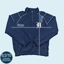 Lade das Bild in den Galerie-Viewer, Genuine Merchandise Quarter Zip/ Trainingsjacke "Detroit Tigers" 00er, blau, L breit
