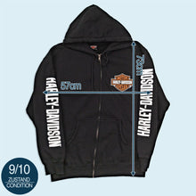 Lade das Bild in den Galerie-Viewer, Harley Davidson Zip Hoodie "Horny Toad Temple Texas" 2011, schwarz, L
