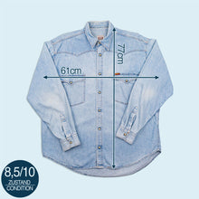 Lade das Bild in den Galerie-Viewer, Rifle Hemd "pearl snap" 00er, blau, XL
