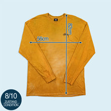 Lade das Bild in den Galerie-Viewer, Stüssy Longsleeve "Logo" Made in Mexico, braun/batik, XL/XXL schmal
