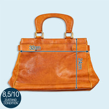 Lade das Bild in den Galerie-Viewer, Handtasche "echtes Leder" 70er/80er Made in Italy, braun
