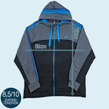 Lade das Bild in den Galerie-Viewer, Adidas Zip Hoodie 2012, schwarz/grau, L/XL
