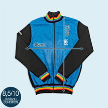 Lade das Bild in den Galerie-Viewer, Kettler Trainingsjacke/Strickjacke "Radsport" 80er/90er Made in Belgium, schwarz/blau, S/M
