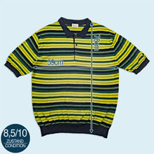 Lade das Bild in den Galerie-Viewer, Harrods Knightsbridge Poloshirt "gestrickt" 80er/90er, grün, XL/XXL
