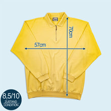 Lade das Bild in den Galerie-Viewer, Wind Sportswear Quarter Zip 90er Made in Portugal, gelb, M/L
