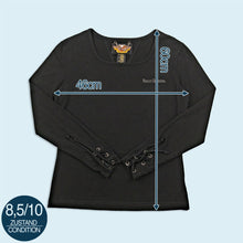Lade das Bild in den Galerie-Viewer, Harley Davidson Longsleeve "embroidered" 90er/00er Made in the USA, schwarz, M Damen
