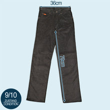 Lade das Bild in den Galerie-Viewer, Ritt Hose "breitcord straight leg" 80er/90er Made in Italy, grau, 28/31
