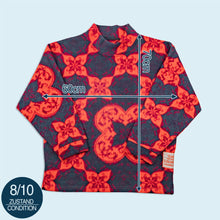 Lade das Bild in den Galerie-Viewer, S.Oliver Fleecesweater "crazy pattern" 90er, rot, M/L breit
