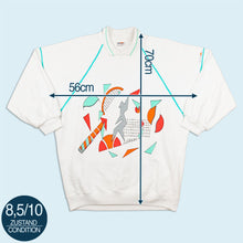 Lade das Bild in den Galerie-Viewer, Ellesse Sweatshirt "Tennis" 80er/90er Made in Portugal, weiß, M/L Damen kurze Ärmel
