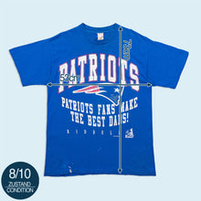 Lade das Bild in den Galerie-Viewer, Riddell T-Shirt - New England Patriots - 1997 Made in the USA single stitch, blau, L
