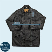 Lade das Bild in den Galerie-Viewer, Skin's Ledermantel heavy - echtes Leder - 80er/90er, schwarz, XXL/XXXL
