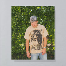 Lade das Bild in den Galerie-Viewer, Gildan Ultra Cotton T-Shirt "2Pac Death Row Gold Glitter" 2000er Made in Honduras, braun/beige, L
