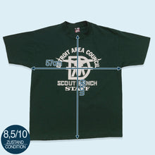 Lade das Bild in den Galerie-Viewer, Best T-Shirt Detroit Area Council Scout Ranch Staff Single Stitch 90er Made in the USA, grün, L/XL
