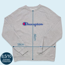 Lade das Bild in den Galerie-Viewer, Champion Sweatshirt Logo, grau, XL

