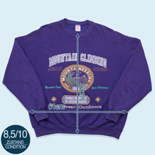Lade das Bild in den Galerie-Viewer, Jerzees Sweatshirt Mountain Climbing 90er Made in the USA, lila, L/XL
