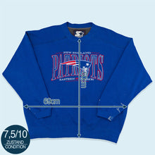 Lade das Bild in den Galerie-Viewer, Starter Sweatshirt New England Patriots 90er, blau, XL breit
