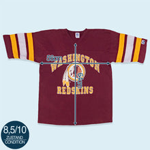 Lade das Bild in den Galerie-Viewer, Logo 7 T-Shirt Washington Redskins Made in the USA Single Stitch 90er, rot, L/XL
