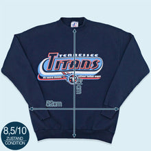 Lade das Bild in den Galerie-Viewer, Logo Athletic Sweatshirt Tennessee Titans Made in the USA 90er, blau, M
