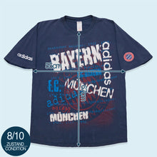 Lade das Bild in den Galerie-Viewer, Adidas T-Shirt &quot;FC Bayern München&quot; 90er, blau, L/XL
