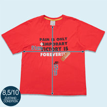 Lade das Bild in den Galerie-Viewer, Nike T-Shirt &quot;Pain is only temporary&quot; 00er, rot, M/L
