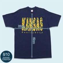 Lade das Bild in den Galerie-Viewer, Fruit of the Loom T-Shirt Kansas Sunflowers 90er Made in the USA Single Stitch, blau, XL
