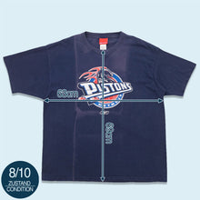 Lade das Bild in den Galerie-Viewer, Reebok T-Shirt &quot;Detroit Pistons&quot; 00er, blau, XL
