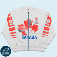 Lade das Bild in den Galerie-Viewer, Fruit of the Loom Sweatshirt &quot;Canada Albertville&quot; 1992 Made in Canada, weiß, L/XL
