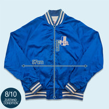 Lade das Bild in den Galerie-Viewer, Active Generation Satin Bomberjacke &quot;Lions&quot; 90er Made in the USA, blau, L
