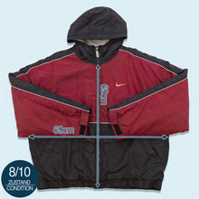 Lade das Bild in den Galerie-Viewer, Nike Winterjacke &quot;swoosh&quot; 90er, rot/schwarz, XL
