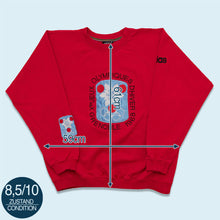 Lade das Bild in den Galerie-Viewer, Adidas Sweatshirt &quot;Grenoble Olympia&quot; 80er, rot, L/XL
