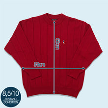 Lade das Bild in den Galerie-Viewer, Paco Calvari Strickpullover &quot;Golf&quot; 90er, rot, L/XL
