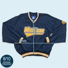 Lade das Bild in den Galerie-Viewer, Starter Windbreaker &quot;Michigan Wolverines&quot; 90er, blau, M sehr breit
