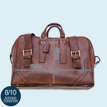 Lade das Bild in den Galerie-Viewer, Tasche &quot;Weekender&quot; 80er Leder, braun
