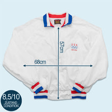 Lade das Bild in den Galerie-Viewer, Pla-Jac Jacke &quot;Team USA Seoul Olympia&quot; 1988 Made in the USA, weiß, L/XL breit
