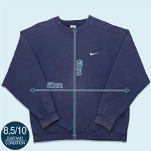 Lade das Bild in den Galerie-Viewer, Nike Sweatshirt &quot;Swoosh&quot; 90er, blau, L/XL
