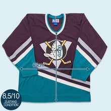 Lade das Bild in den Galerie-Viewer, Starter Trikot &quot;Anaheim Mighty Ducks&quot; 90er, lila/blau, L/XL breit
