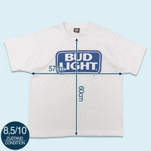 Lade das Bild in den Galerie-Viewer, Screen Stars T-Shirt &quot;Bud Light&quot; 90er Single Stitch Made in the USA, weiß, XL
