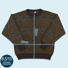 Lade das Bild in den Galerie-Viewer, Strickpullover 90er Made in Italy, braun, L
