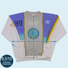 Lade das Bild in den Galerie-Viewer, Adidas Sweatshirt dünn &quot;München/Stockholm Olympia&quot; 80er, weiß, XL/XXL (tagged XL)

