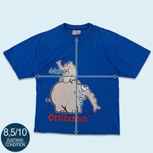 Lade das Bild in den Galerie-Viewer, Ottifanten T-Shirt &quot;Ottifanten&quot; 2000, blau, XS/S
