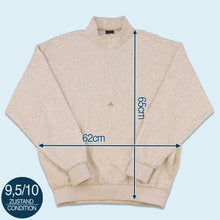 Lade das Bild in den Galerie-Viewer, Adidas Quarter Zip &quot;Basketball&quot; 2023, beige/grau, S/M breit
